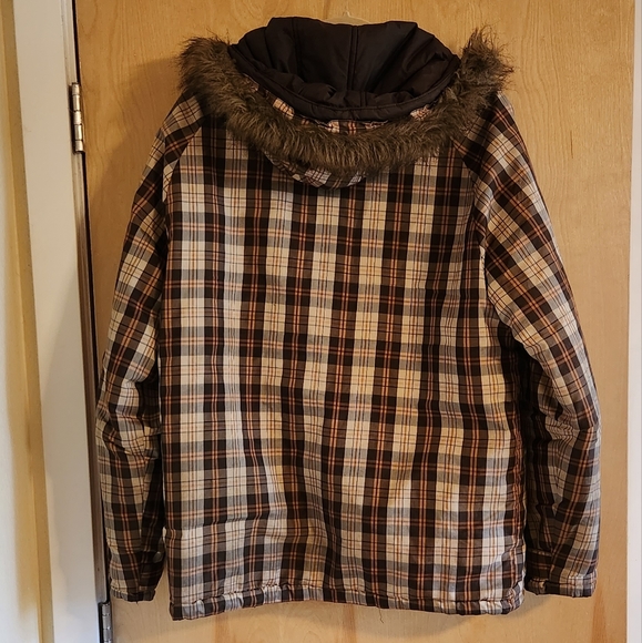 Element Reversible Plaid Skater & Snowboarder jacket - MEDIUM - Picture 2 of 7